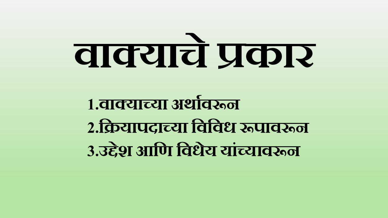 vakyache prakar